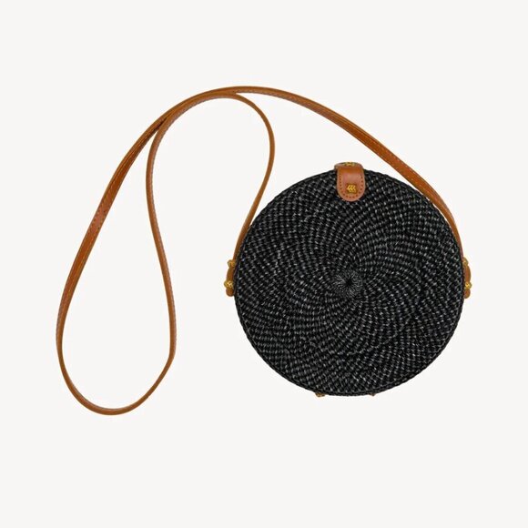 Circle Bali Bag Handwoven in Indonesia from Rattan sold at Pokoloko - Picture 1 of 8